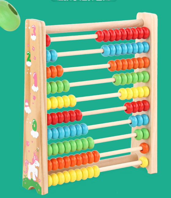 Wooden Abacus Colorful Math Toy