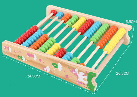 Wooden Abacus Colorful Math Toy