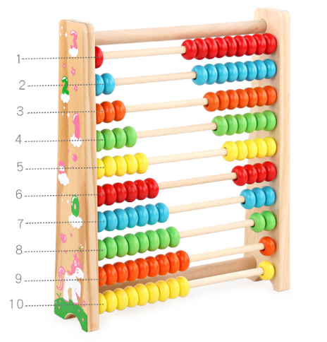 Wooden Abacus Colorful Math Toy