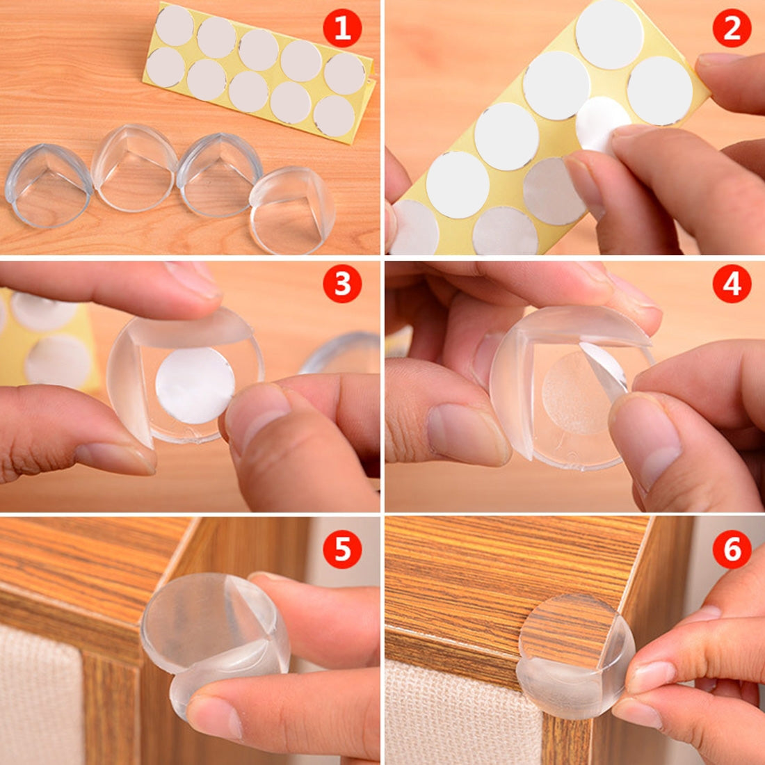 Adhesive PVC Corner Protector (8pcs)