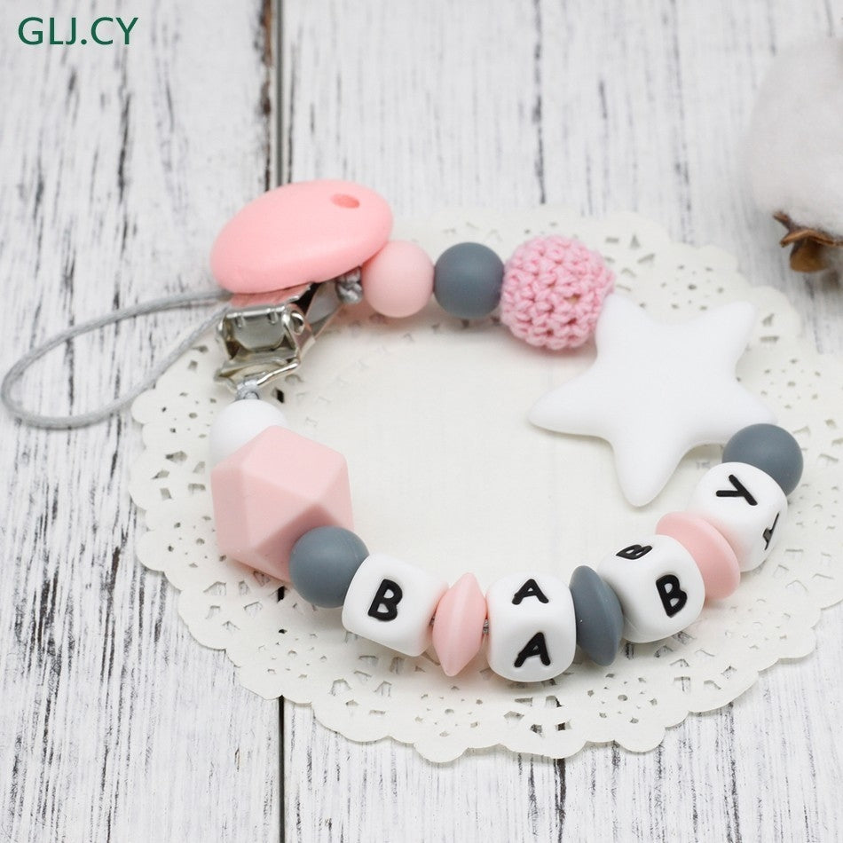 Beaded Silicone Pacifier Chain