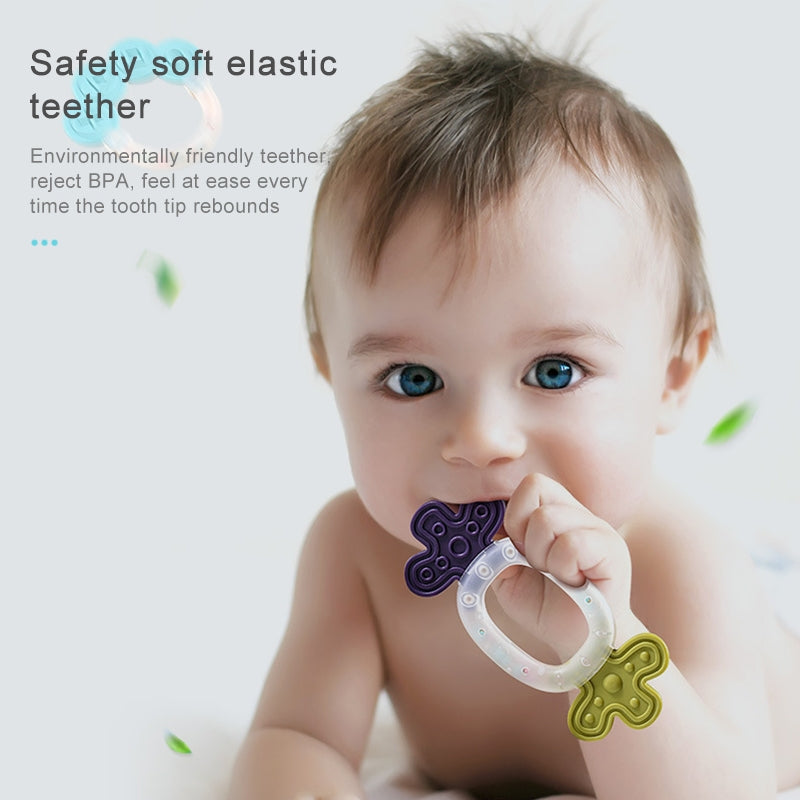 8pcs Silicone Rattle/Teether Set