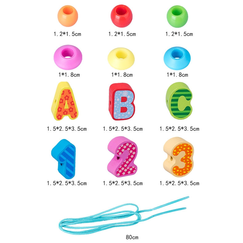 STRINGING THREADING TOYS (60 PCS)