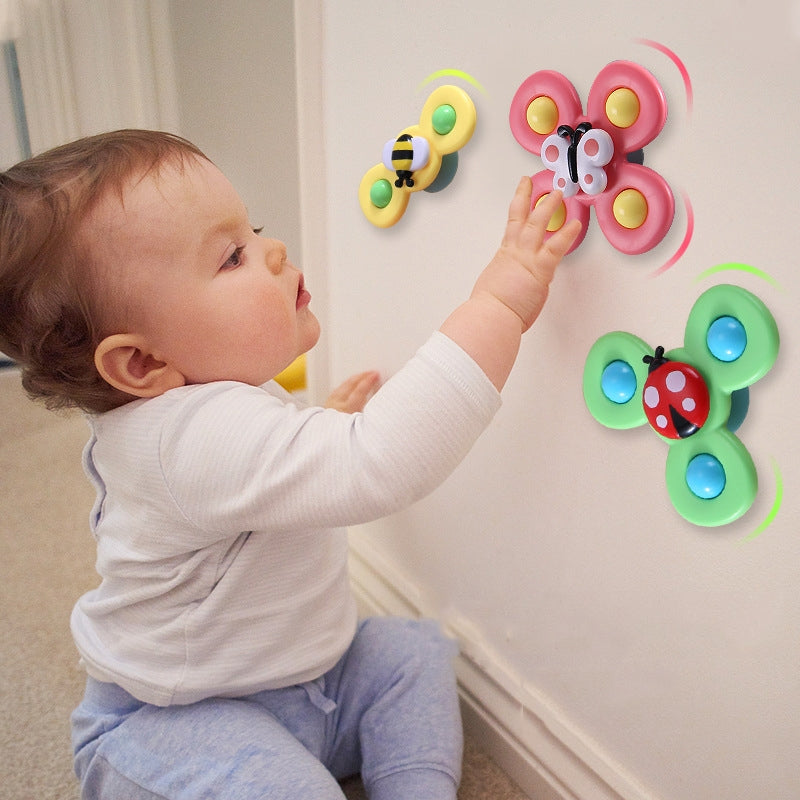 Fingertip Baby Spinning Toy with Suction Cup(3pcs)