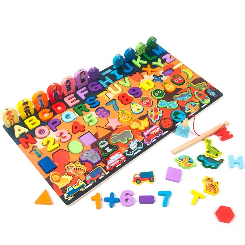 (10-in-1) Cognition & Learning Wooden Board