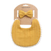 Linen Cotton Double-Sided Headband & Bib Set