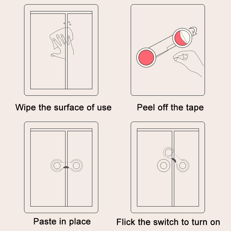 Adhesive Anti-opening Safety Lock (4pcs)