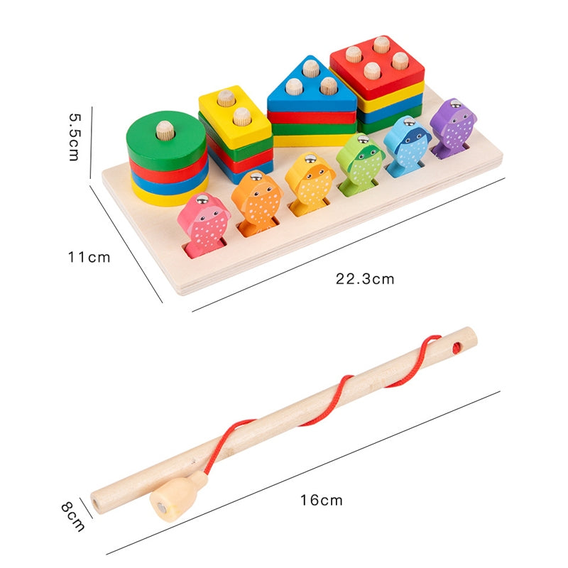 2-in-1 Magnetic Fishing Shape Toy