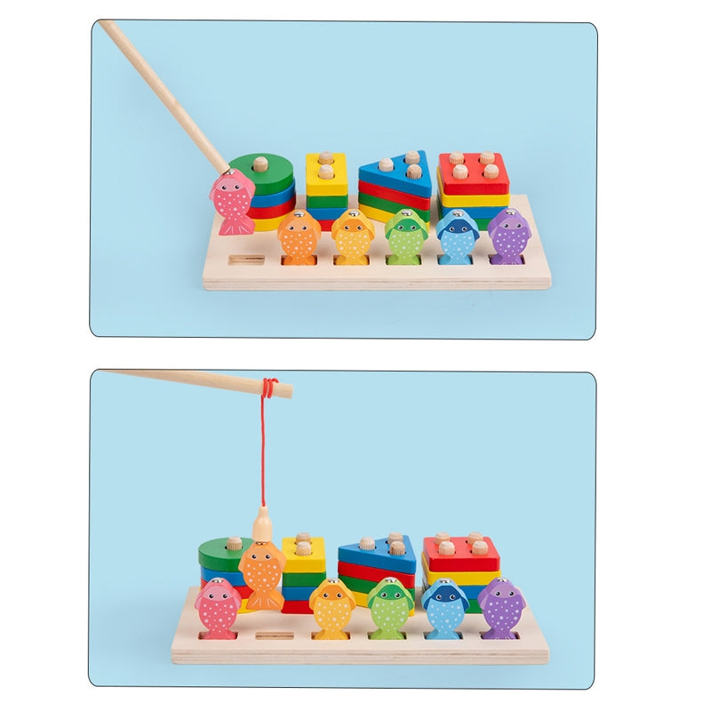 2-in-1 Magnetic Fishing Shape Toy