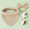 Cotton Bib & Headband Set