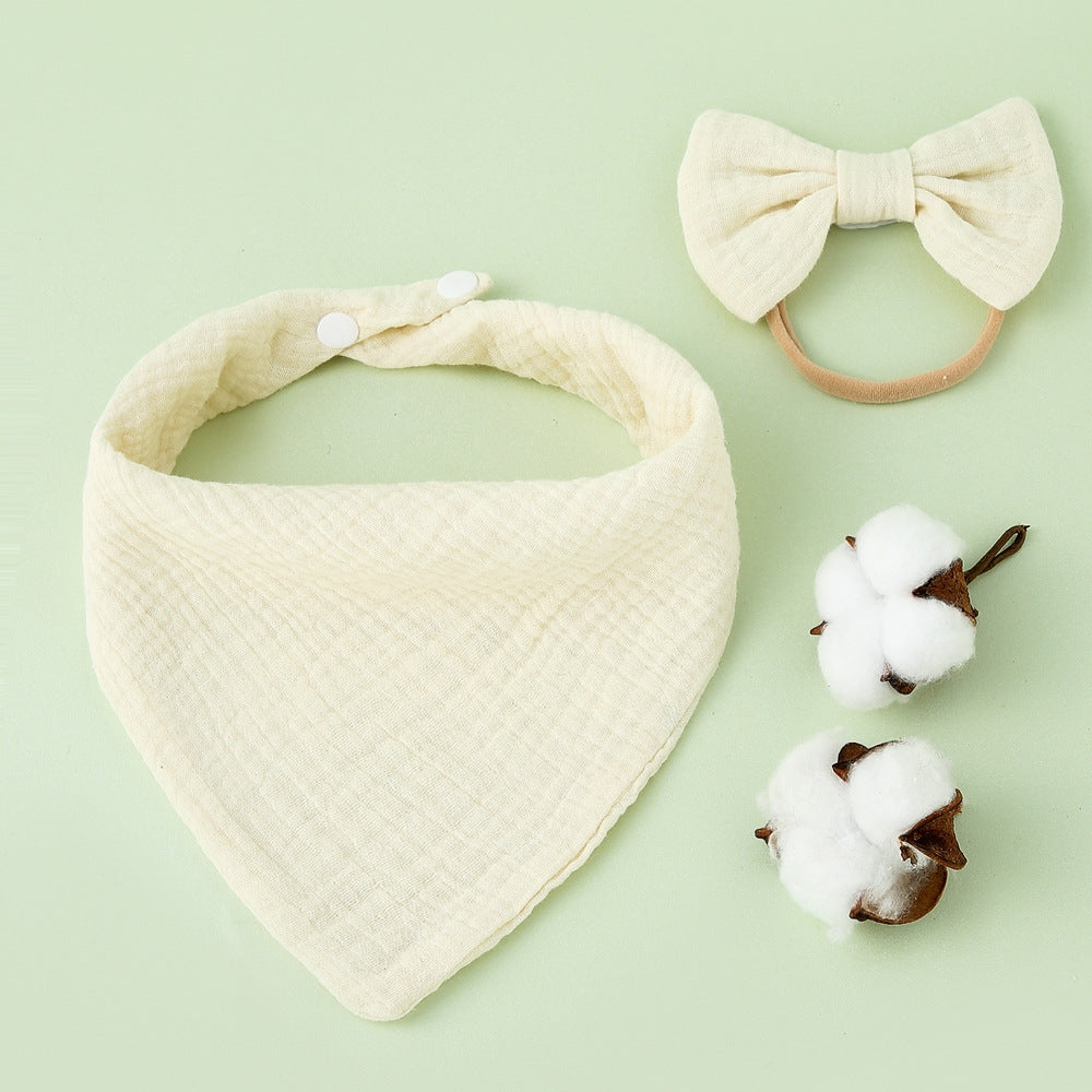 Cotton Bib & Headband Set