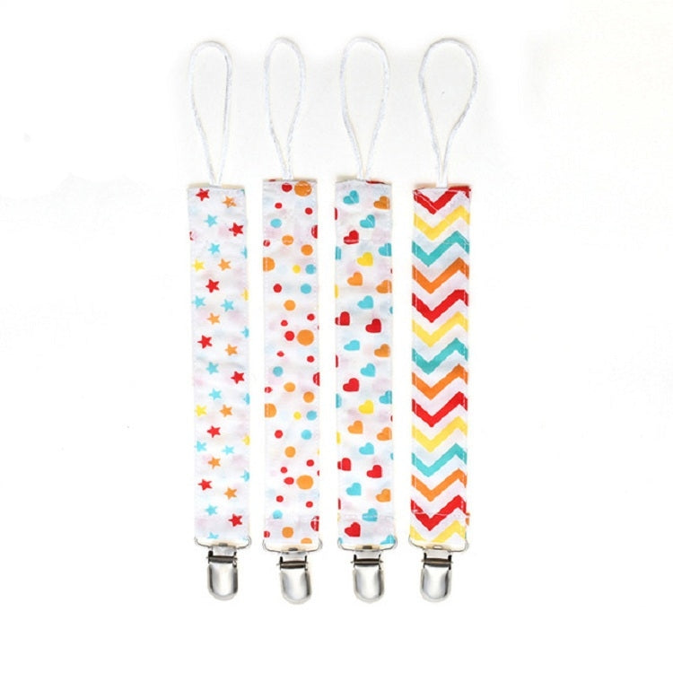 Cotton Double Printed Pacifier Clip