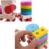 Wooden Train Pulley with Stacking Shapes